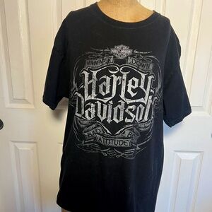 Harley Davidson Mens Black Tee Size L Short Sleeve Motorcycle Lynchburg, TN